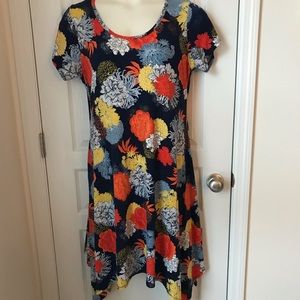 EUC Urban Rose Bright Floral Print Midi Dress 1X